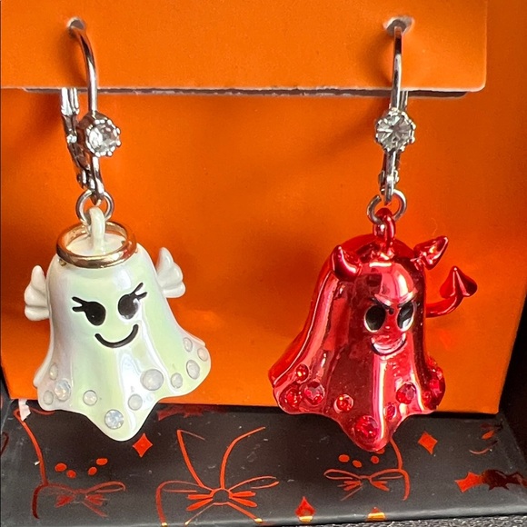 Betsey Johnson |  White Ghost & Red Devil Earrings 👻 - Picture 5 of 8